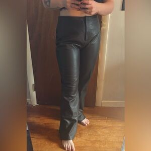 Worthington Dark Brown Genuine Leather Trousers